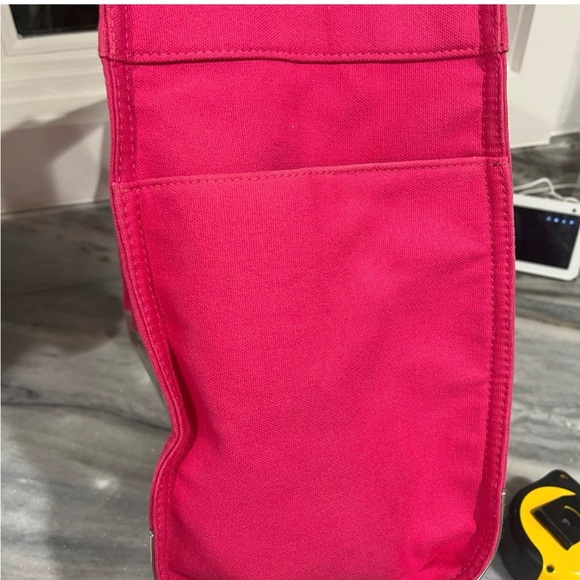 Rare Pink Canvas Tory Burch Tote Bag with Gold Accents - Picture 6 of 16